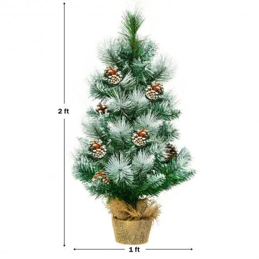 24" Snow Flocked Artificial Christmas Tree