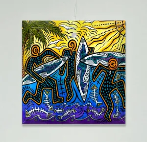 3 Surfers Ornament/Suncatcher