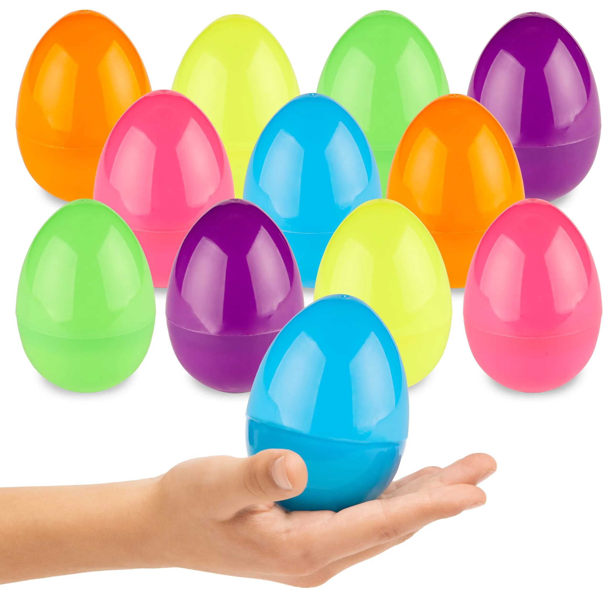 35 Unfilled Easter Eggs, 72 Pcs - Empty Plastic Eggs Fillable With Candy