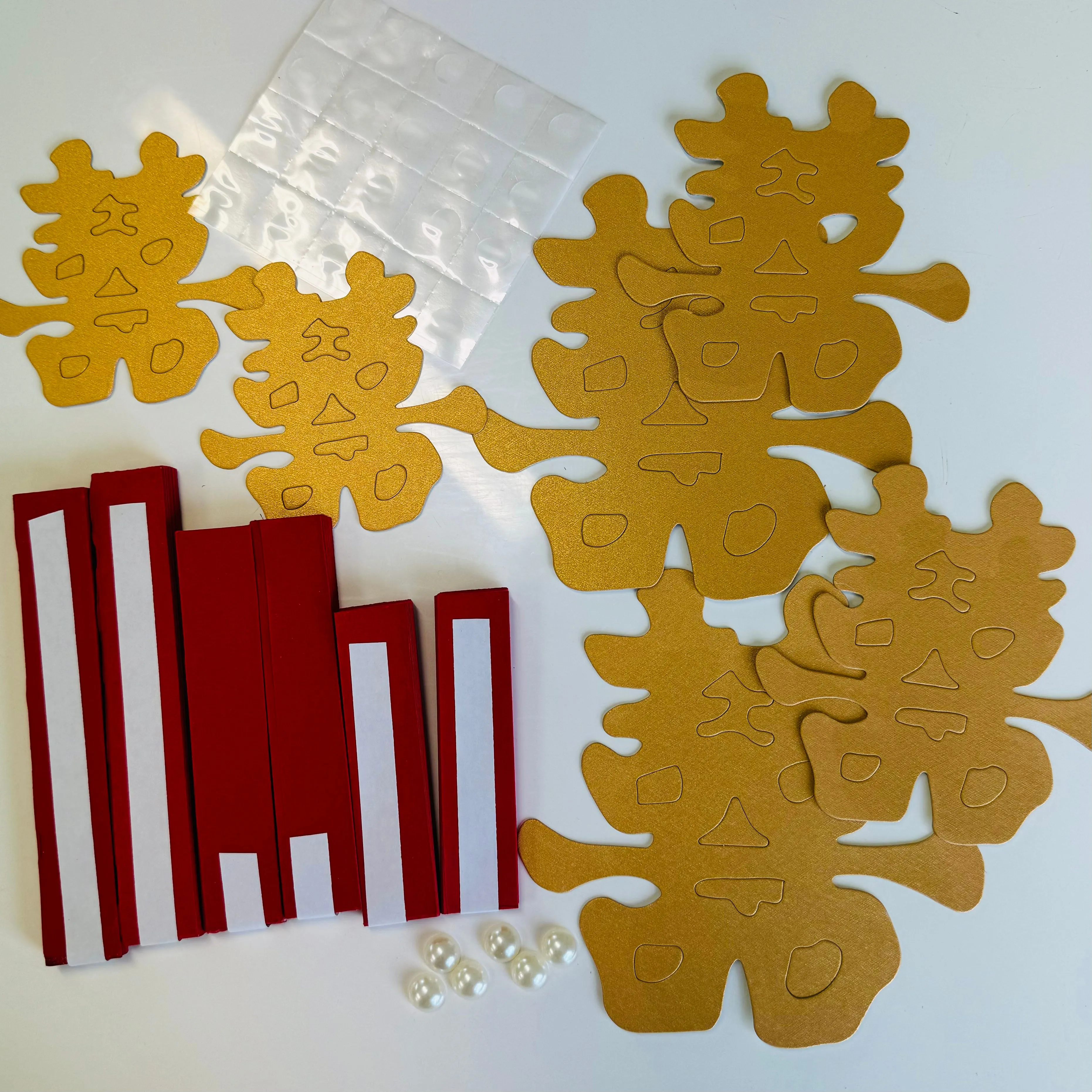 6 pack - DIY Paper Chinese Table Decorations - Double Happiness (A)