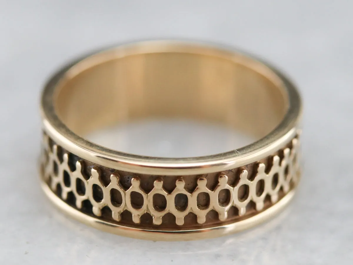 Antique Gold Patterned Band