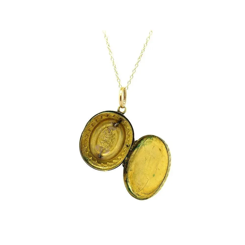 Antique Victorian Ornate 9ct Yellow Gold Locket