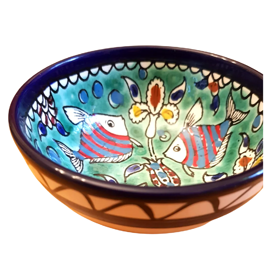 Armenian ceramic bowls for serving or decoration.