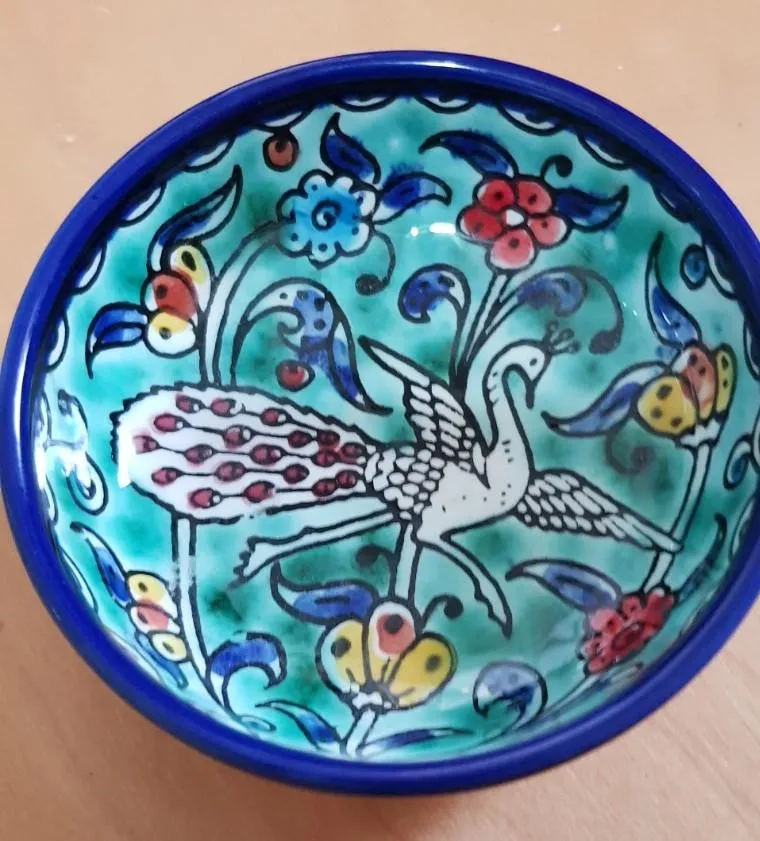 Armenian ceramic bowls for serving or decoration.