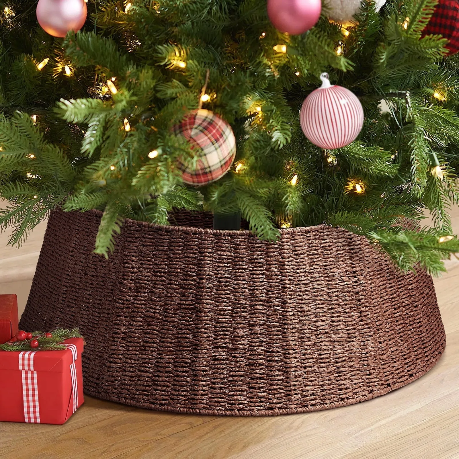 26-inch Christmas Tree Collar Stand Cover for Festive Tree Decorations