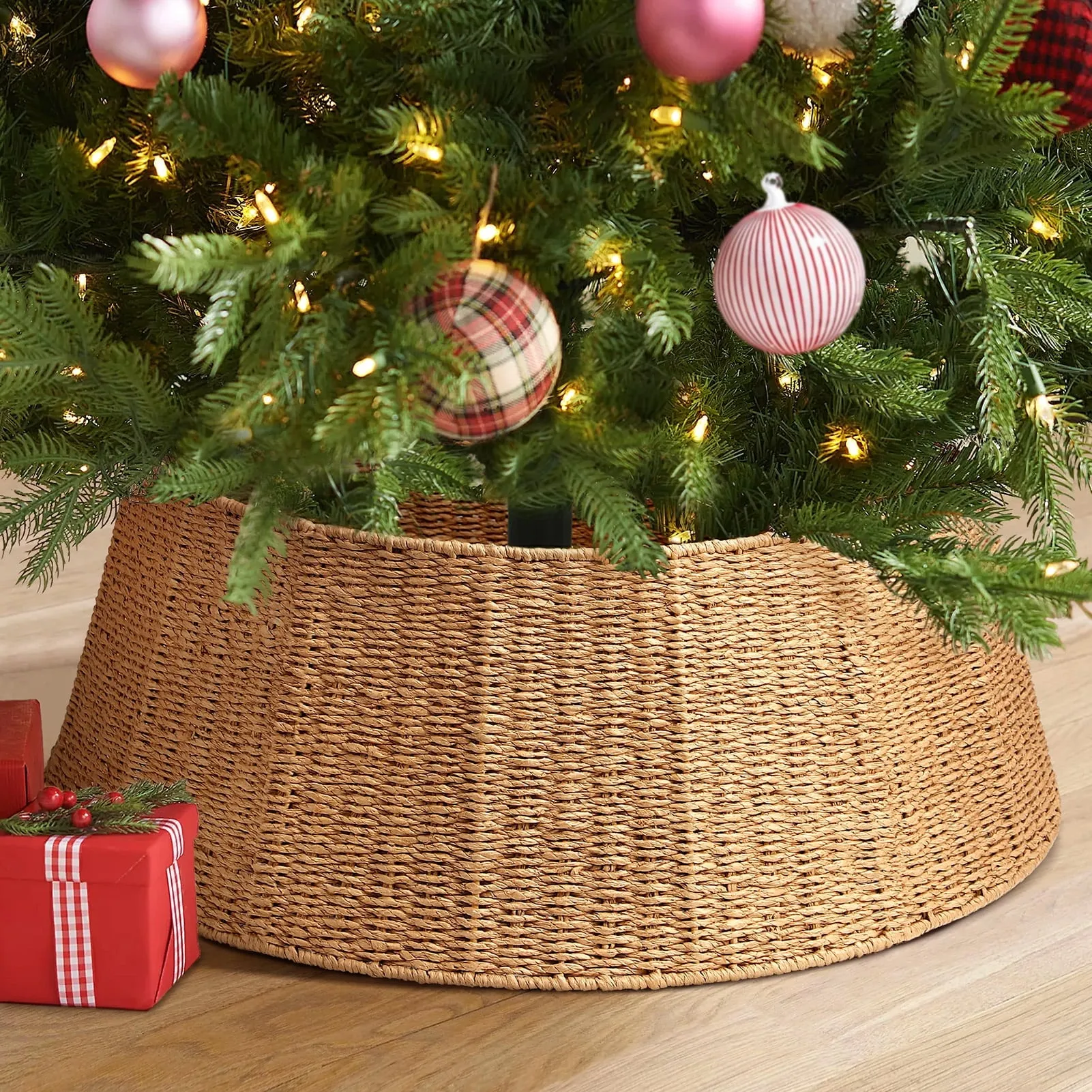 26-inch Christmas Tree Collar Stand Cover for Festive Tree Decorations