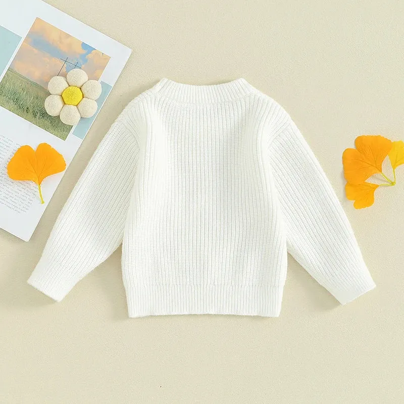 Baby Girls Deluxe Sweater - Half Birthday - 6M, 12M