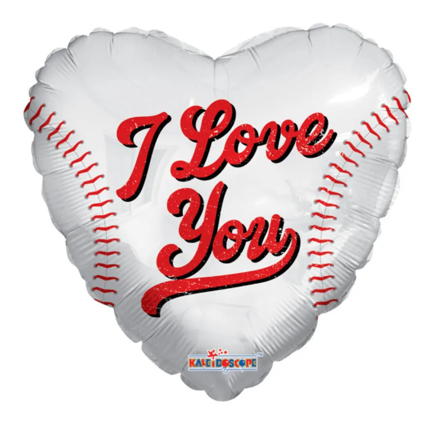 Baseball Heart Balloon