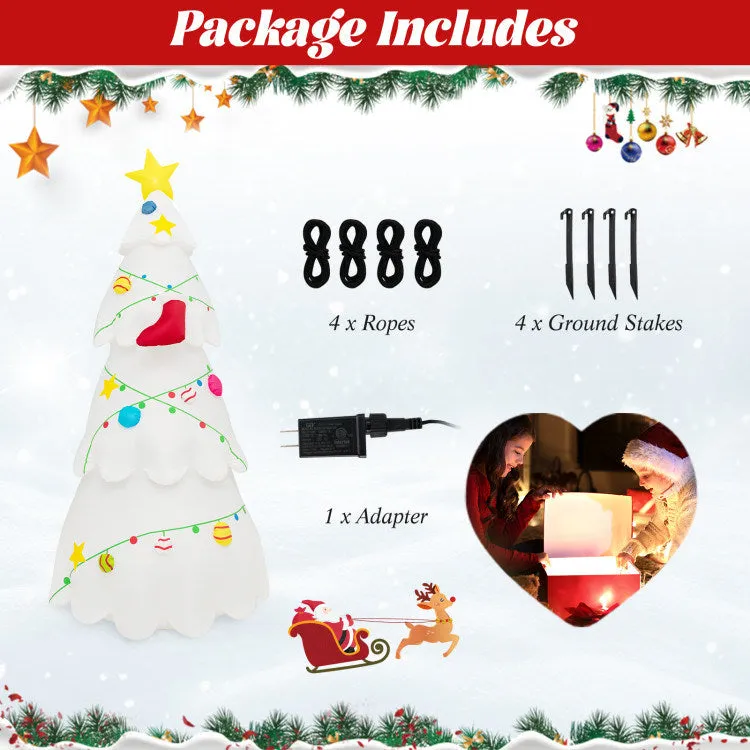 Blow up Christmas Decoration with Colorful Rotating Light and LED Lights