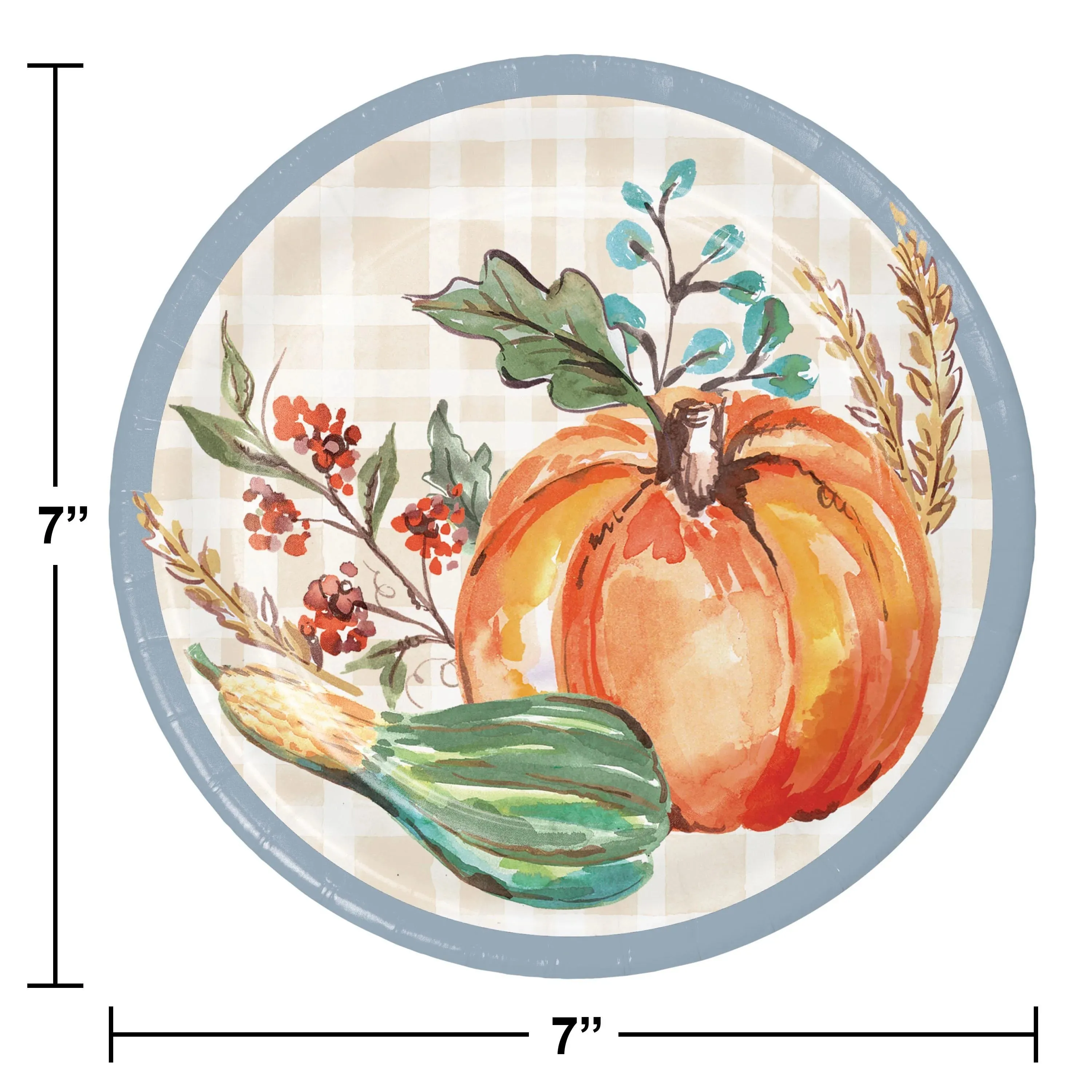 Bulk Decadent Cornucopia 6.75 Inch Paper Dessert Plate (96 per Case)