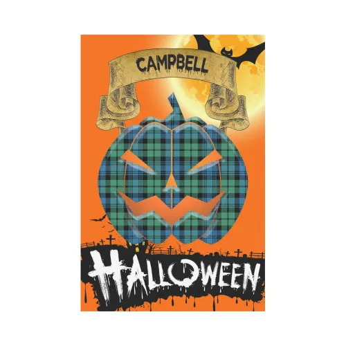 Campbell Ancient Tartan Jack O' Lantern Garden Flag / Halloween Home Decor NN4