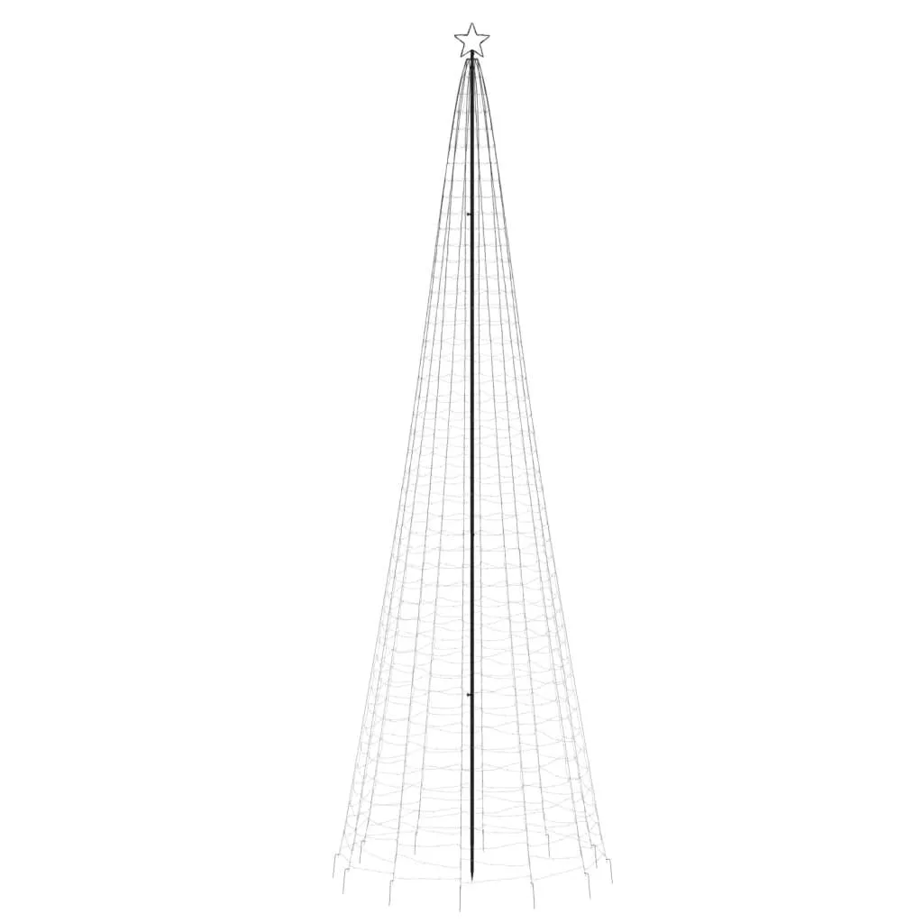 Christmas Tree Light with Spikes 1554 LEDs Cold White 196.9"