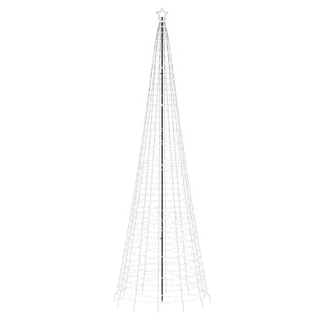 Christmas Tree Light with Spikes 1554 LEDs Cold White 196.9"