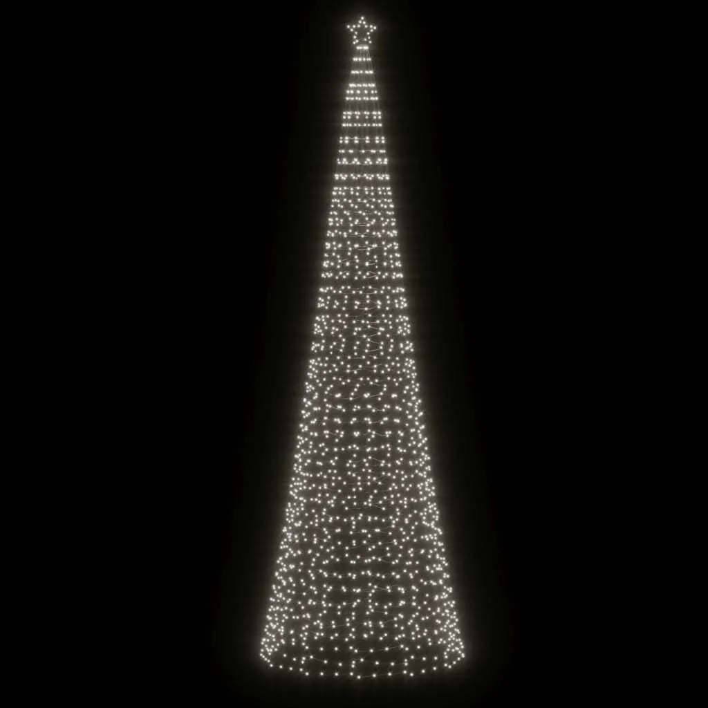 Christmas Tree Light with Spikes 1554 LEDs Cold White 196.9"