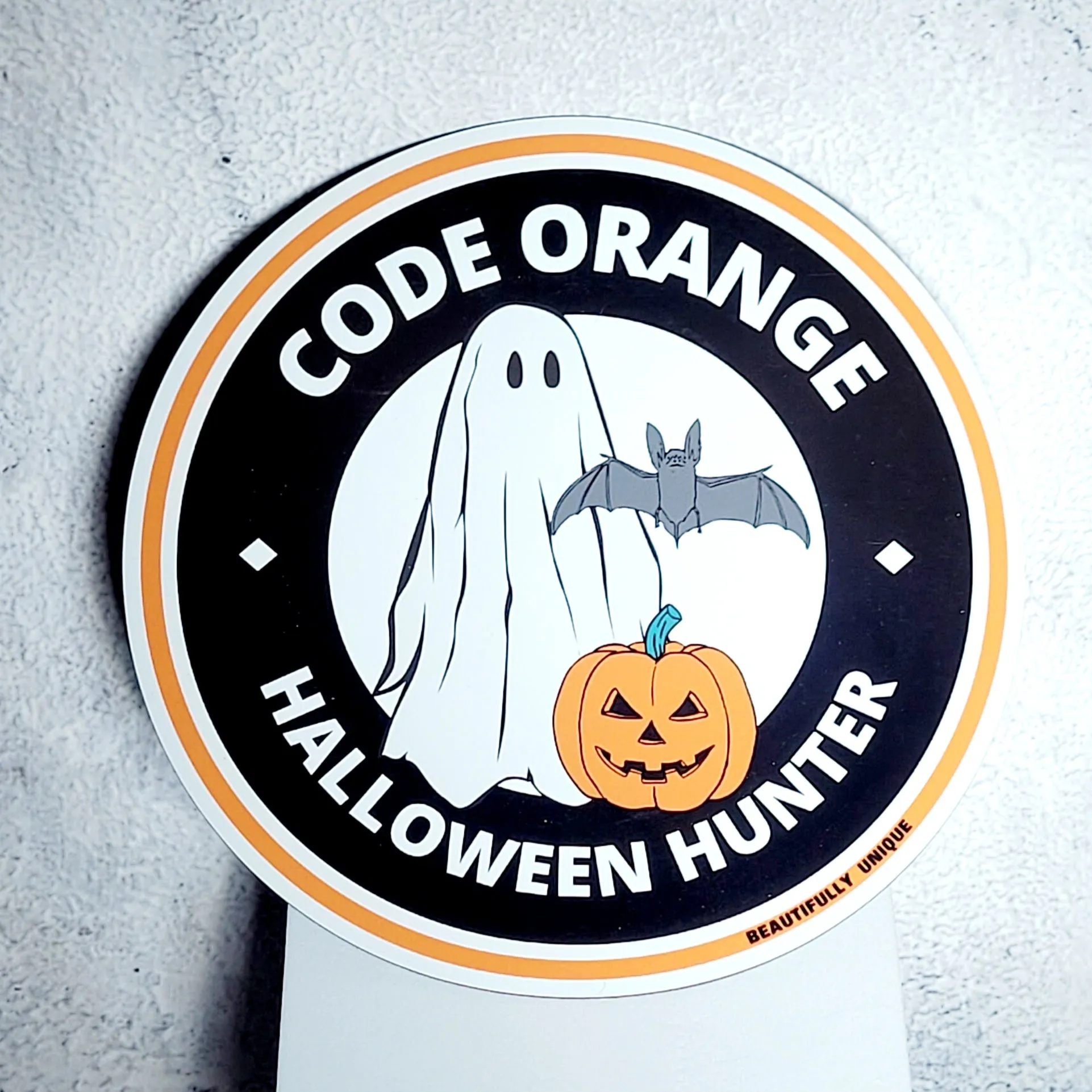 Code Orange Halloween Hunter Car Magnet