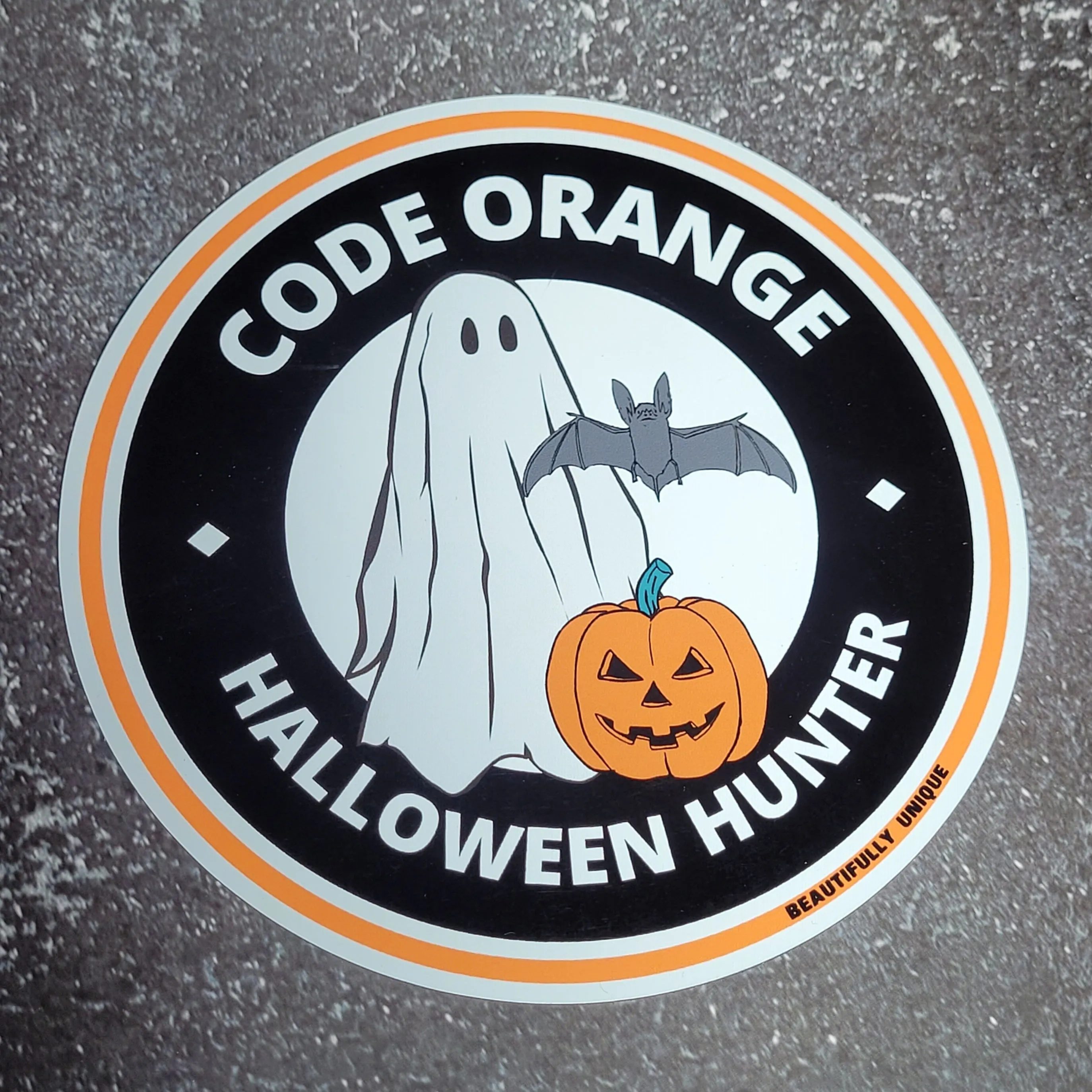 Code Orange Halloween Hunter Car Magnet