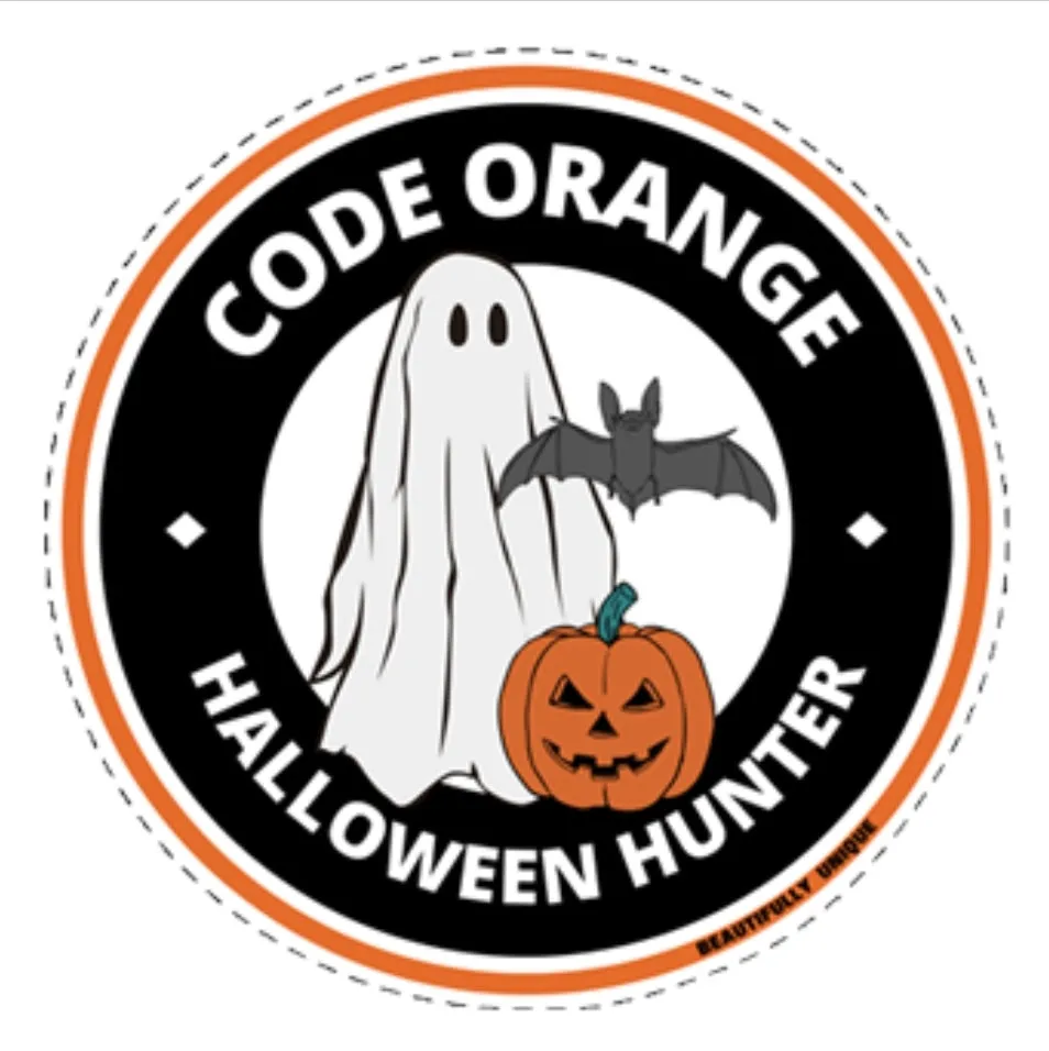 Code Orange Halloween Hunter Car Magnet