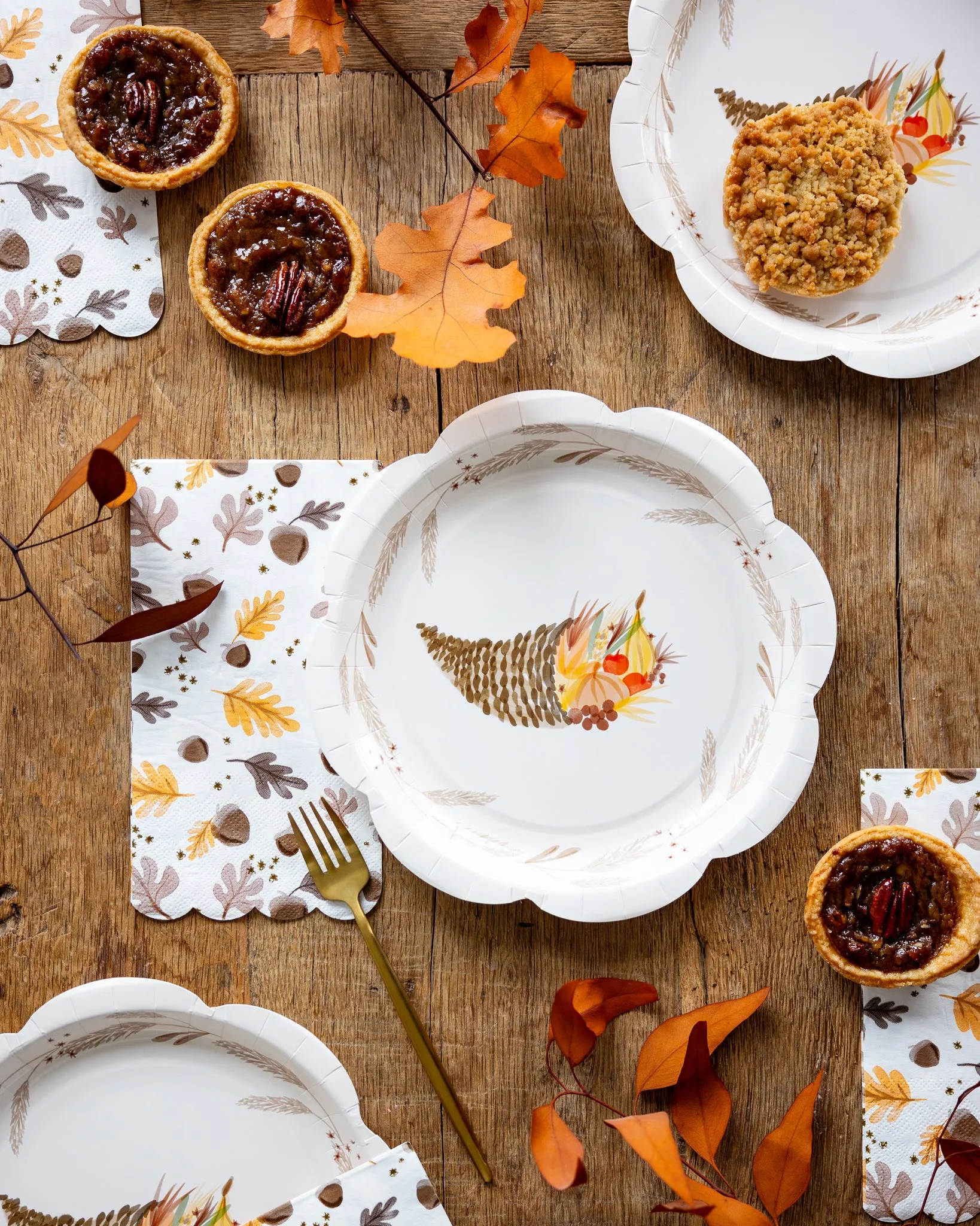 Cornucopia Paper Plate