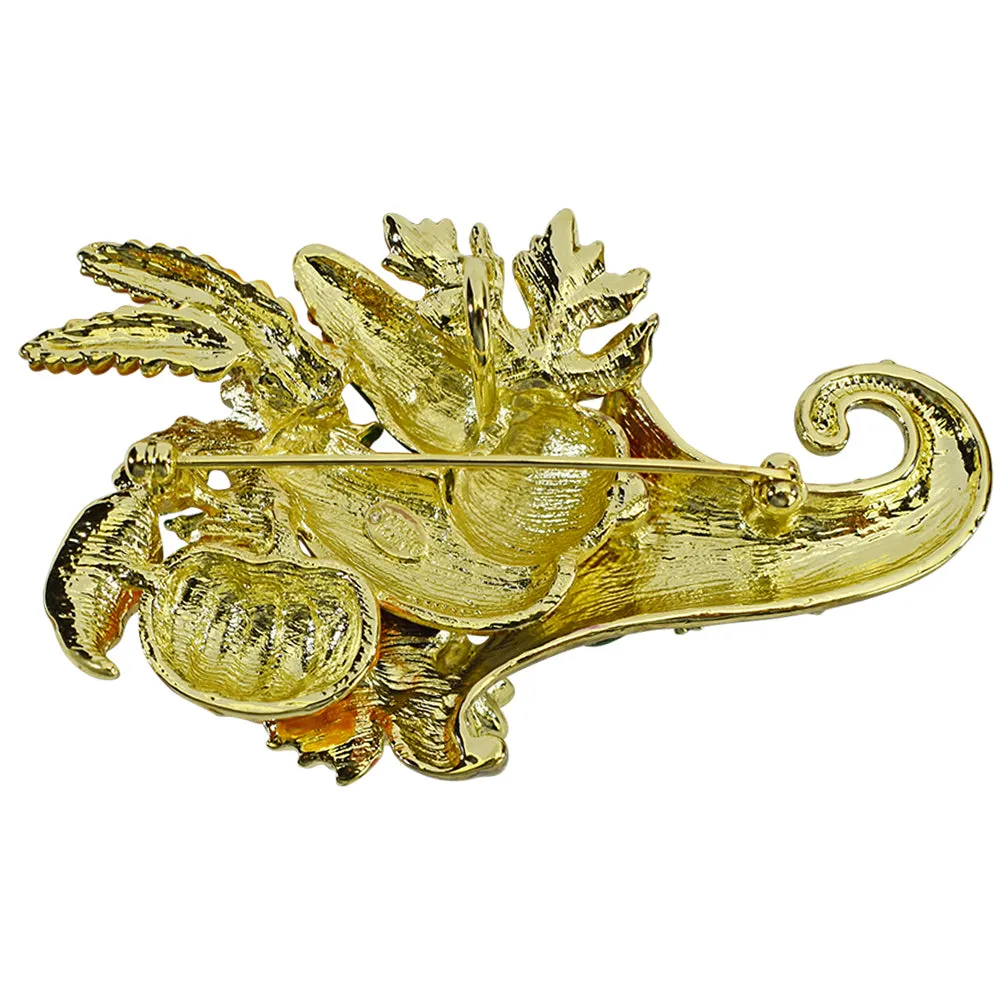 Cornucopia Pin Pendant (Goldtone)