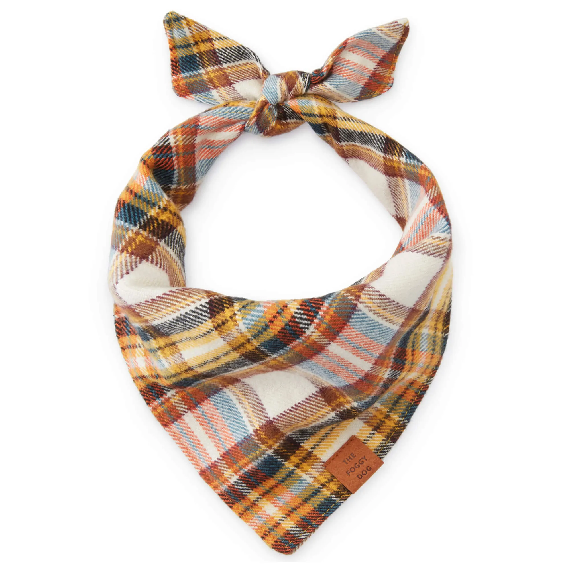 Cornucopia Plaid Flannel Dog Bandana