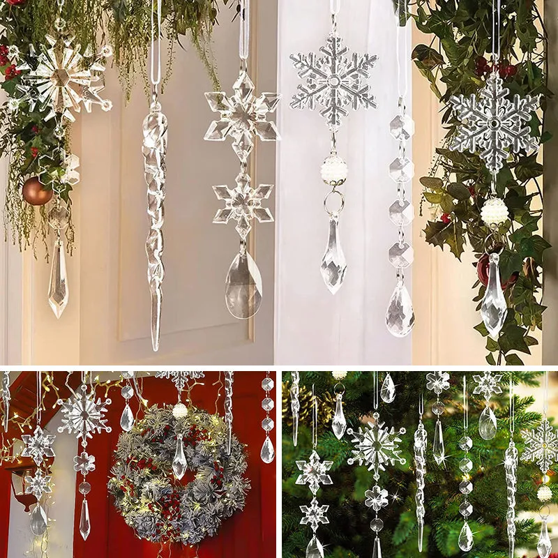 Crystal Christmas Snowflake Ornaments