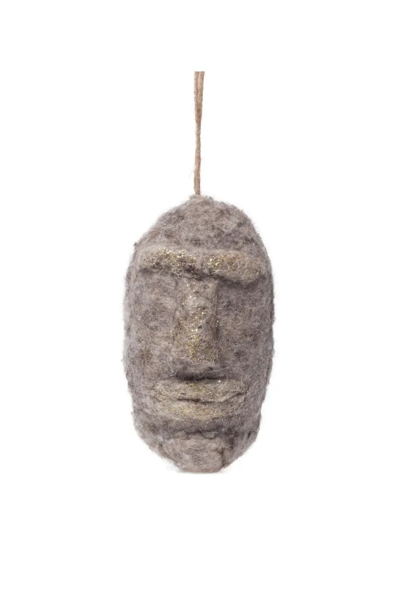 De Kulture Handmade Premium Wool Felt Easter Grey Island Eco Friendly Needle Felted Stuffed Eastertide Ornament Ideal for Home Office Party Decoration Holiday Décor,3.5x7.5 (DH) Inches