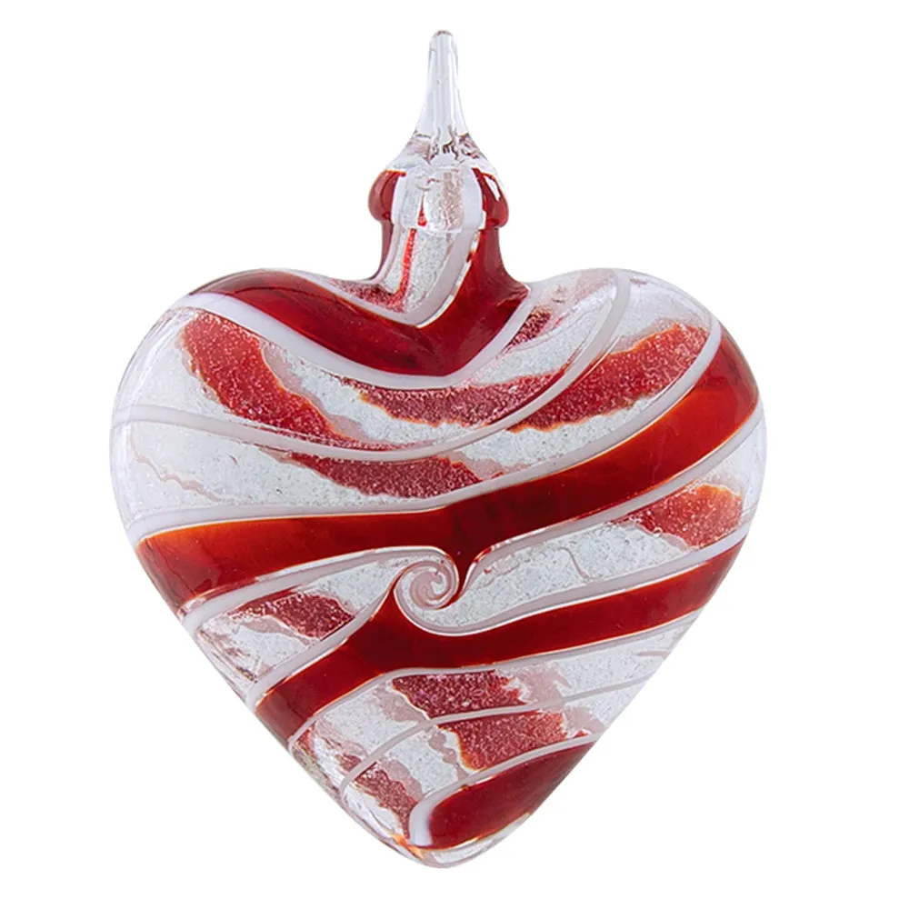 Designer Heart Ornament Red Spin - USA