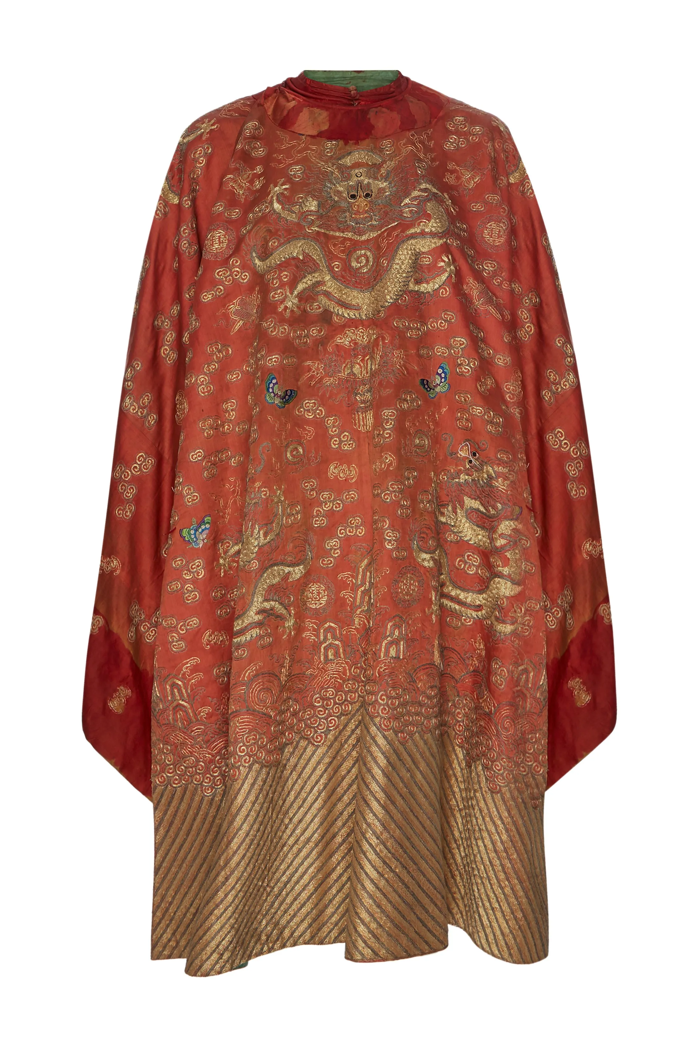 Early 1900s Chinese Dragon Silk Gauze Robe