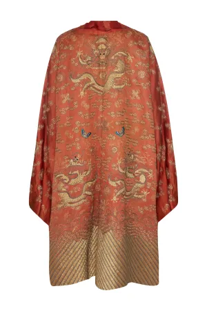 Early 1900s Chinese Dragon Silk Gauze Robe