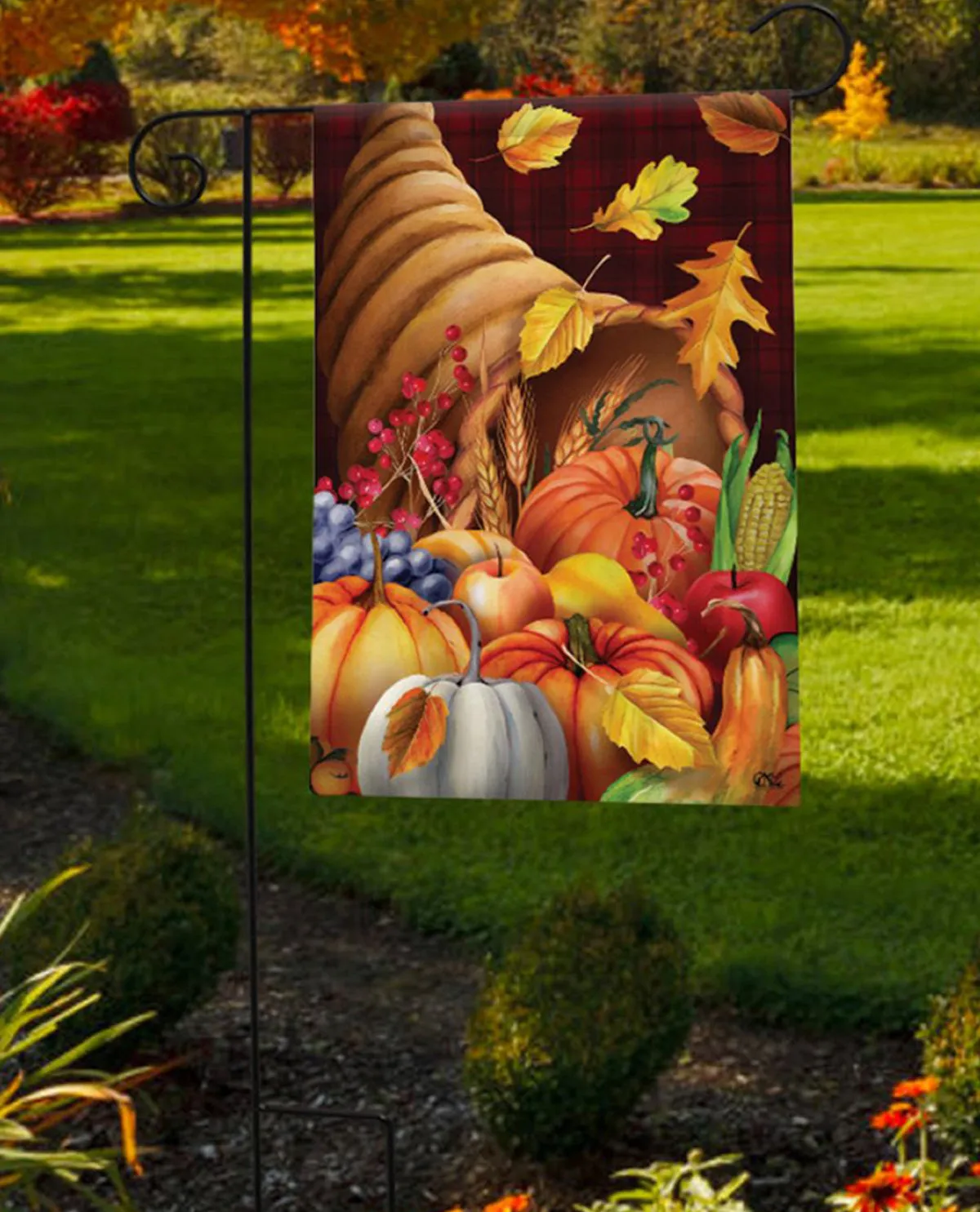 Fall Bounty Cornucopia Garden Flag