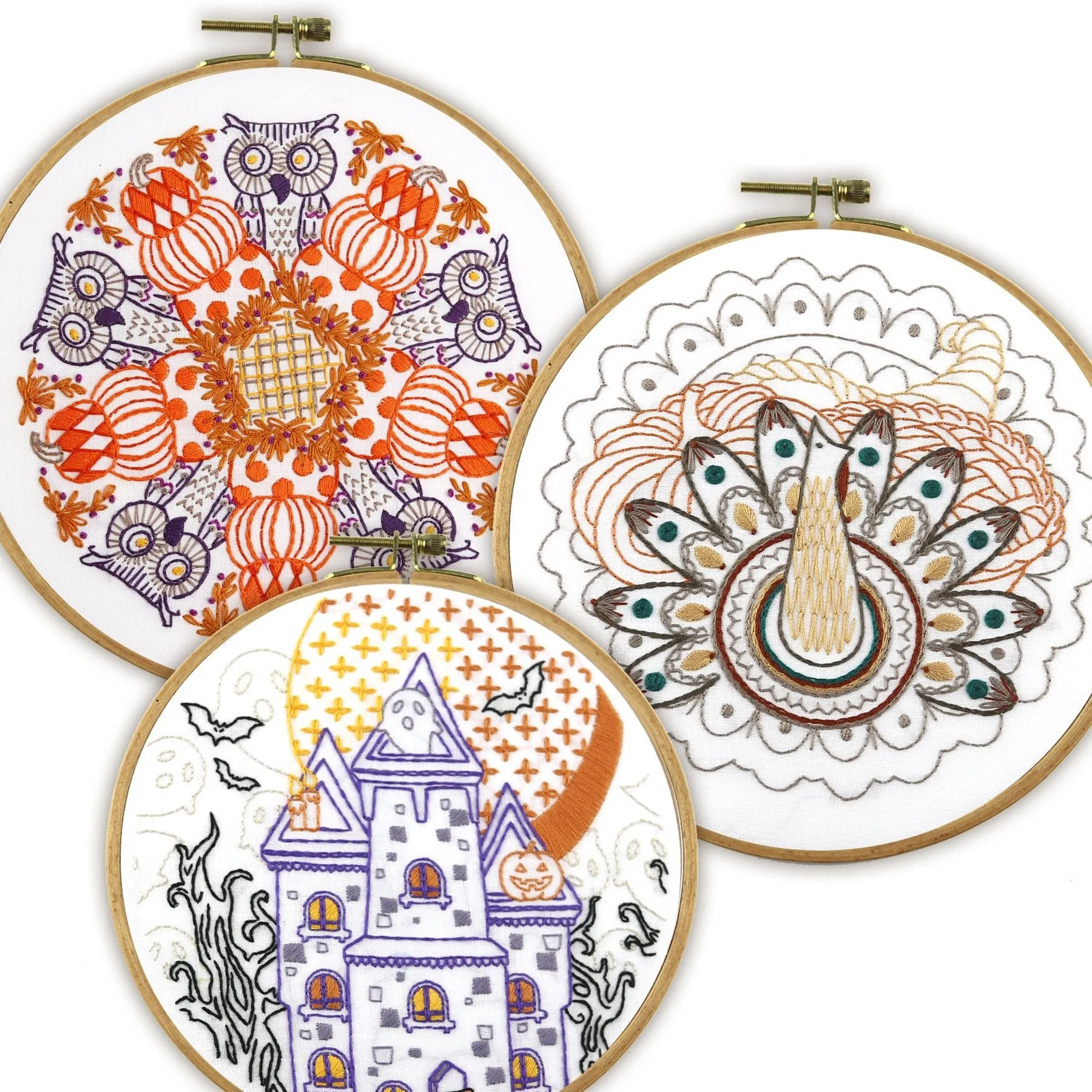 Fall Y'all Embroidery Kit Bundle of 3