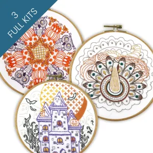 Fall Y'all Embroidery Kit Bundle of 3