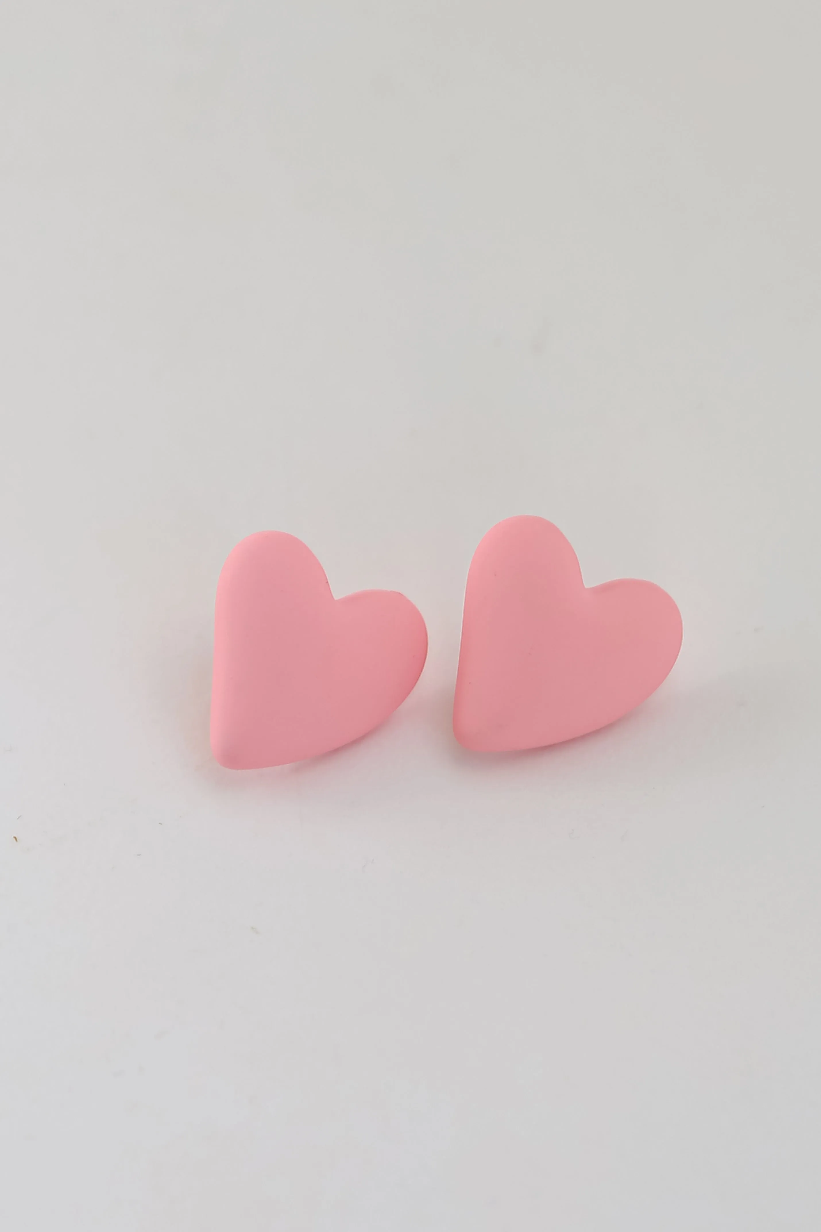 FINAL SALE - Annie Pink Heart Stud Earrings