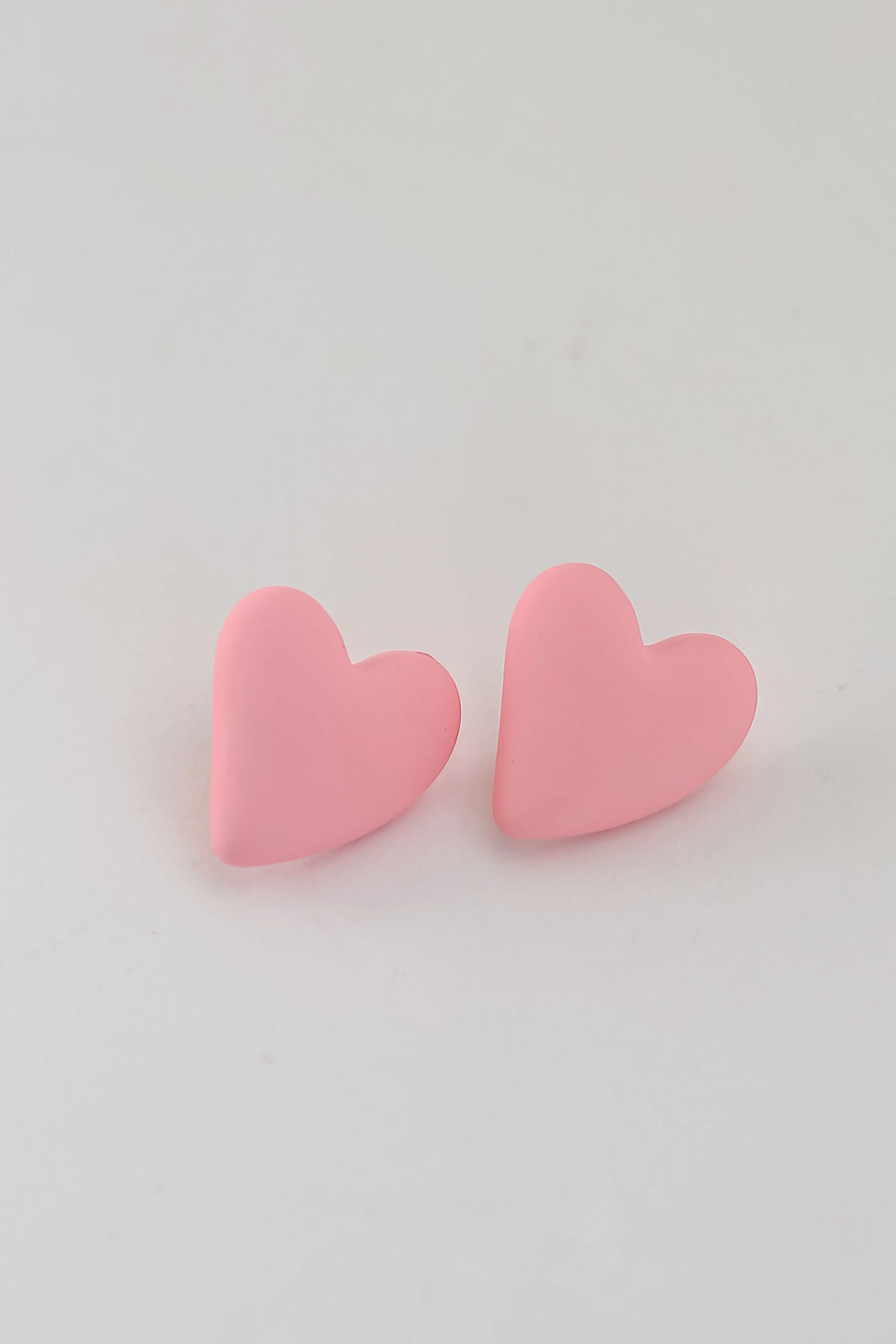 FINAL SALE - Annie Pink Heart Stud Earrings