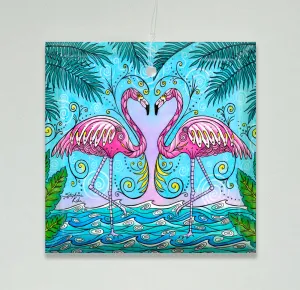 Flamingo Love Ornament/Suncatcher