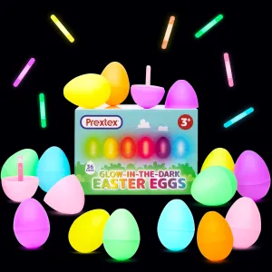 Glow In The Dark Easter Eggs Empty, 25 (36 Pack)  36 Eggs And 36 Glow Stick