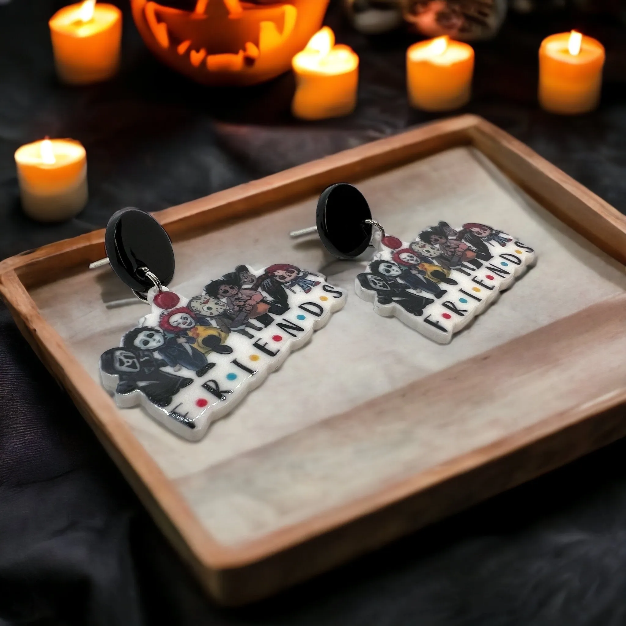 Halloween Earrings - Friendship Earrings, October Birthday, Halloween Costume, Halloween Jewelry, Halloween Accessories