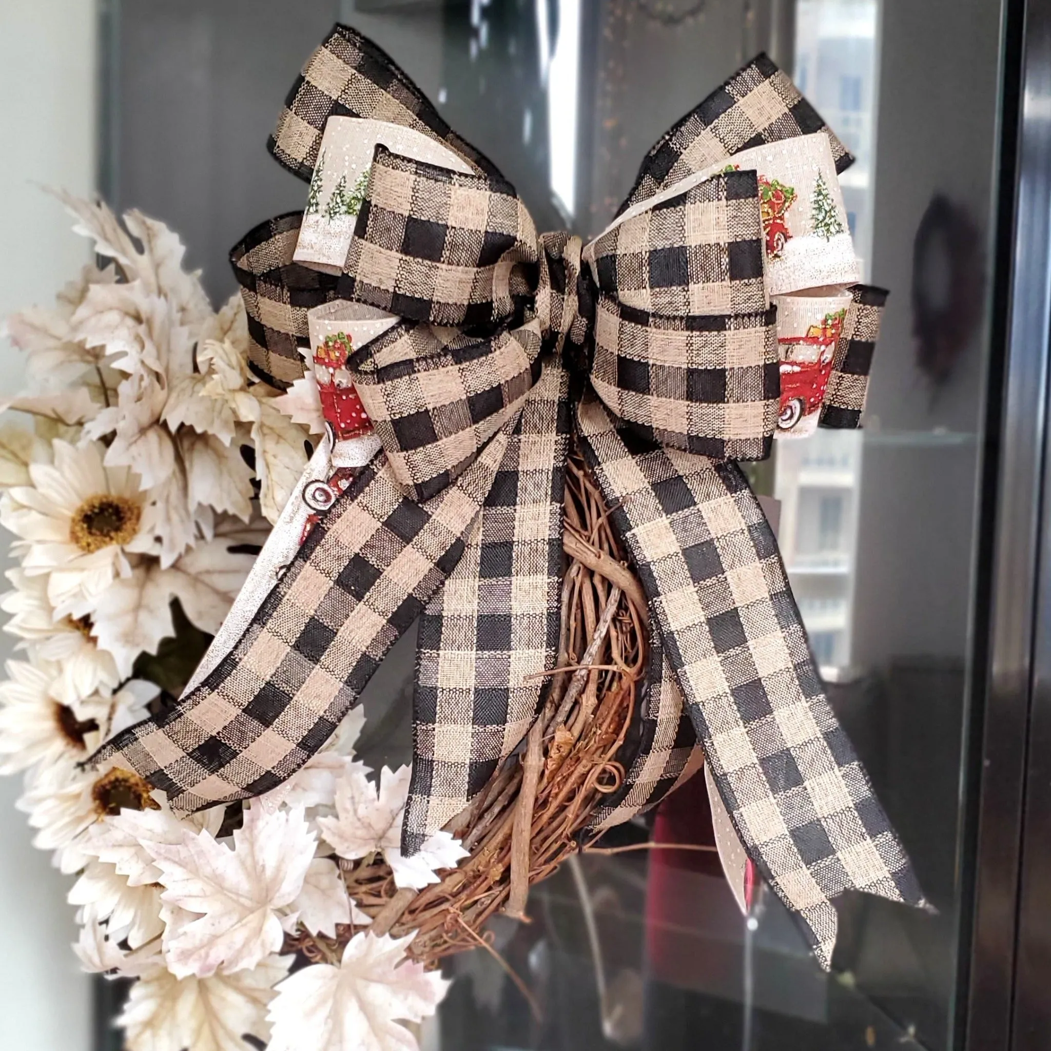 Hand Made Plaid Christmas Bow | Triple Layered