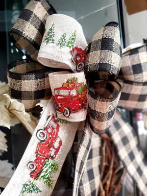 Hand Made Plaid Christmas Bow | Triple Layered