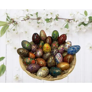 Handmade and Painted Paper Mache' Eggs