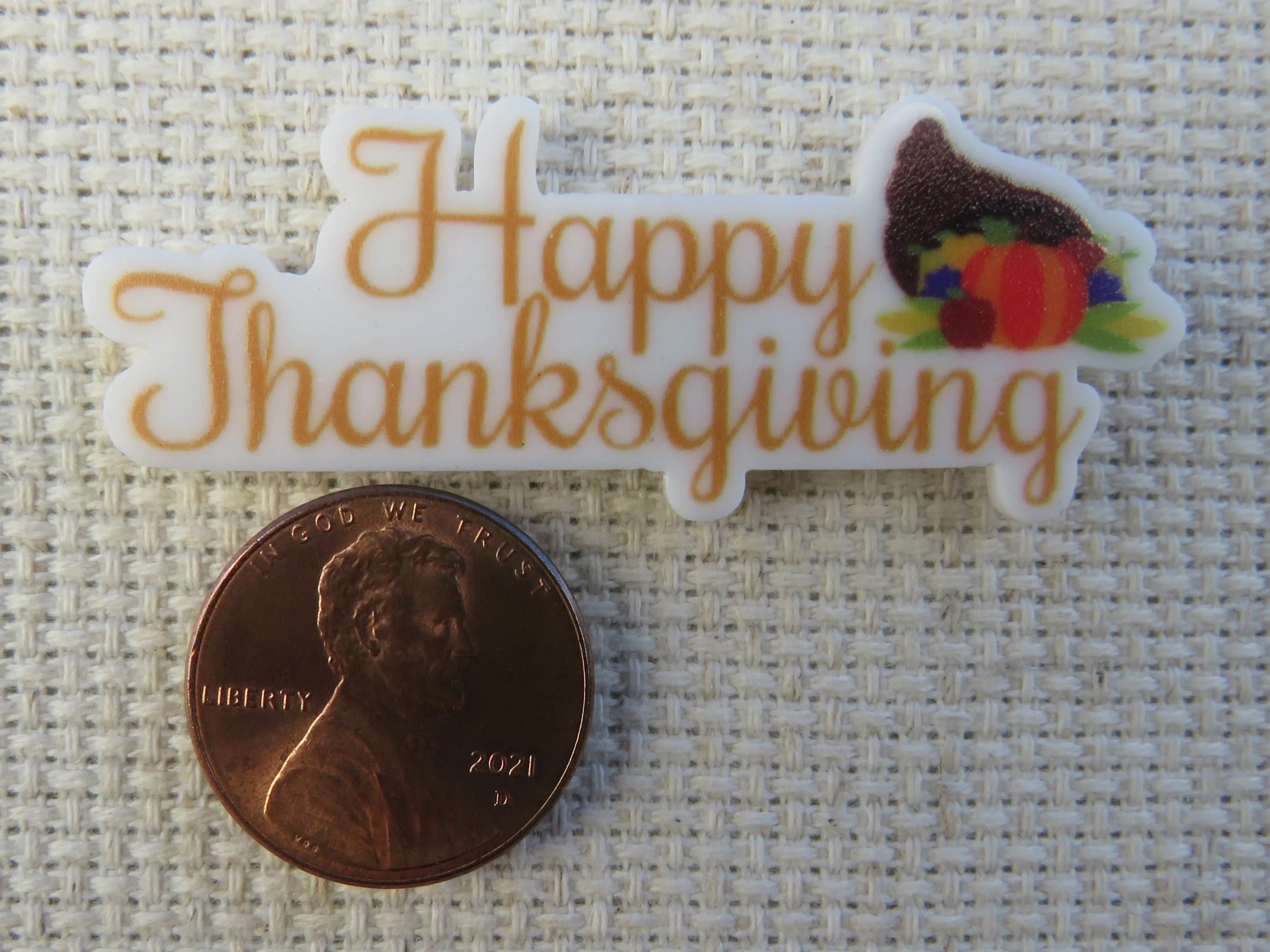 Happy Thanksgiving Needle Minder, Cover Minder, Magnet