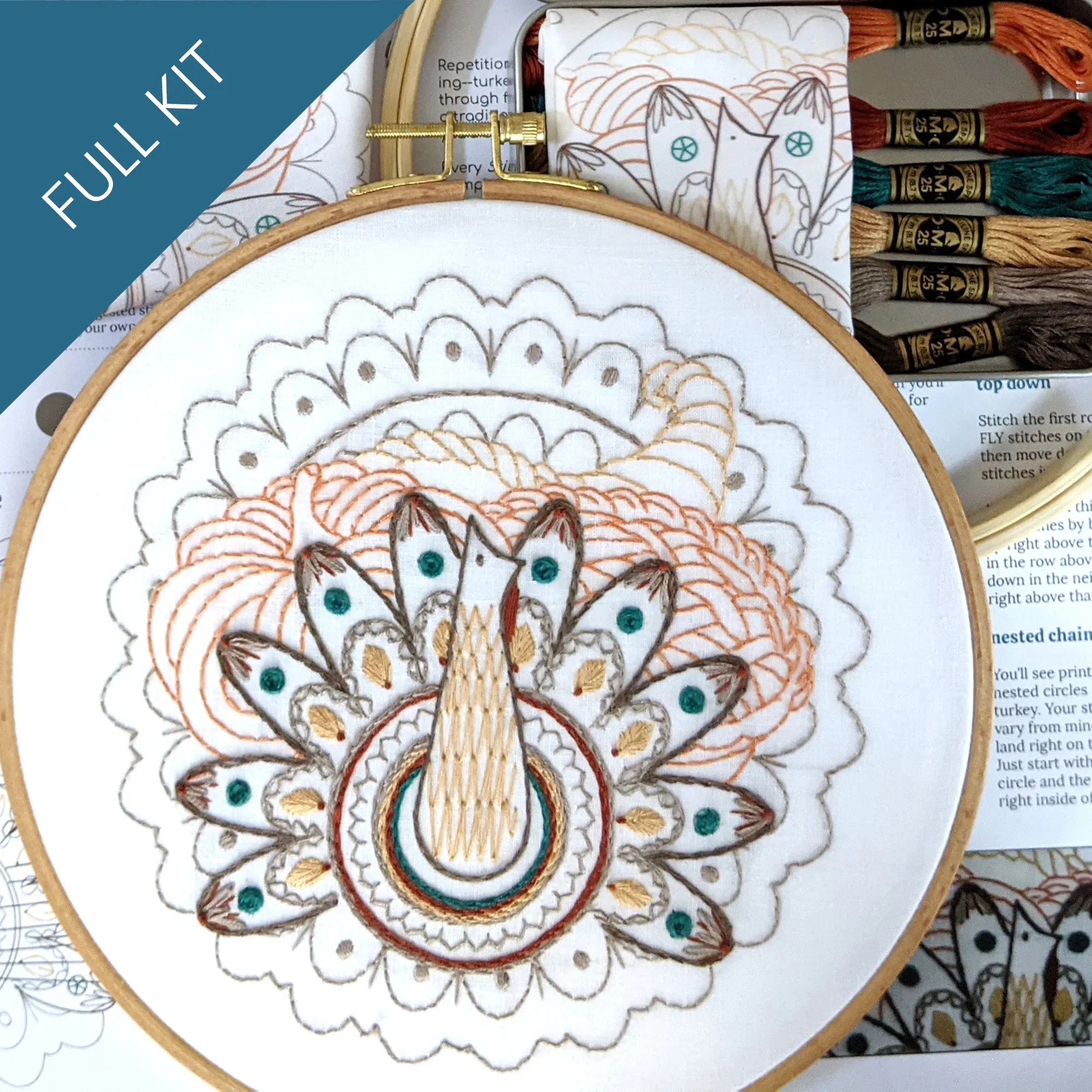 Harvest Table Thanksgiving Embroidery Kit