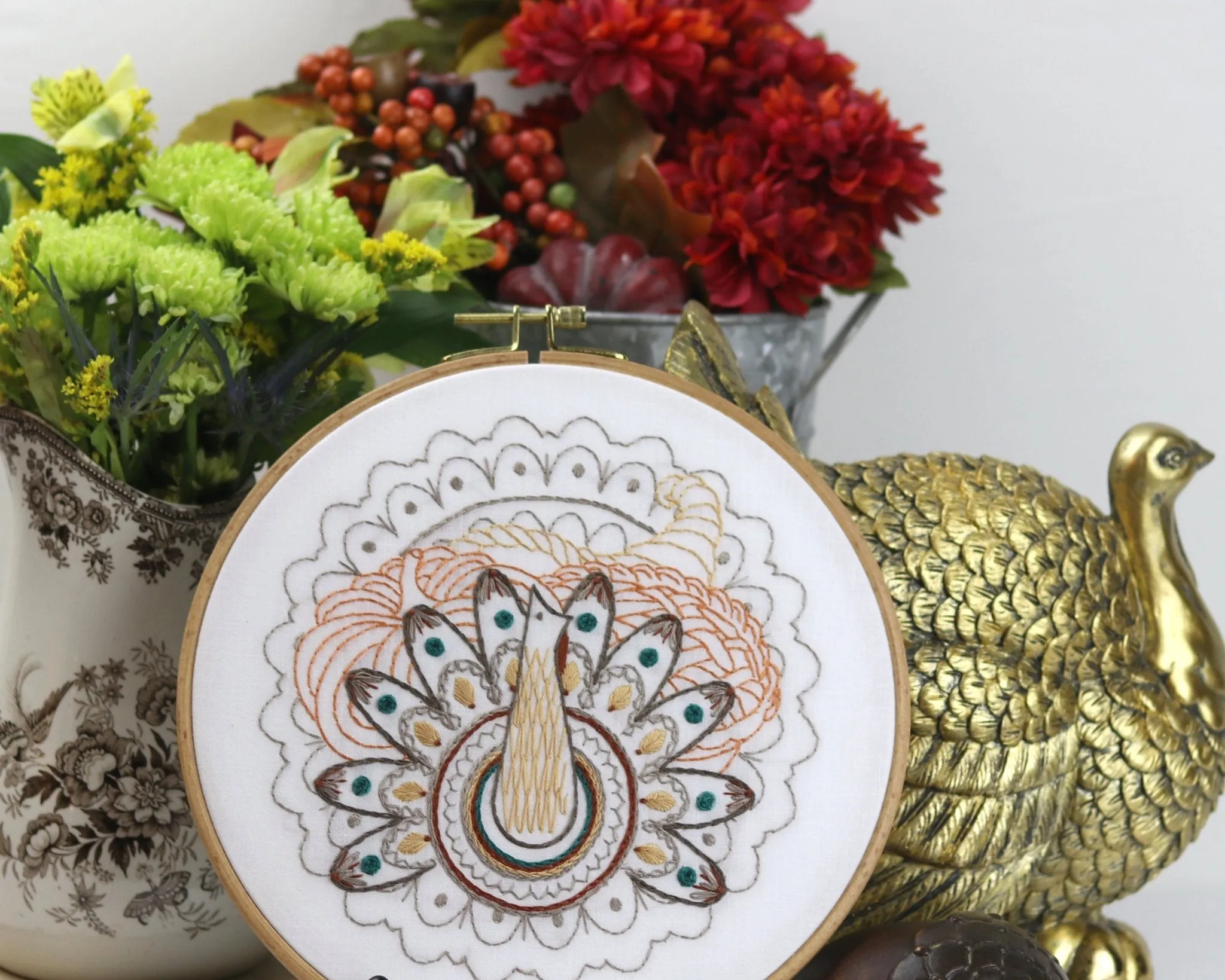 Harvest Table Thanksgiving Embroidery Kit