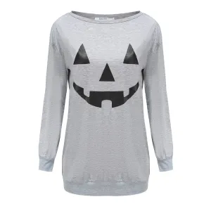 Haute Edition Women's Halloween Pumpkin Graphic Tee with Plus