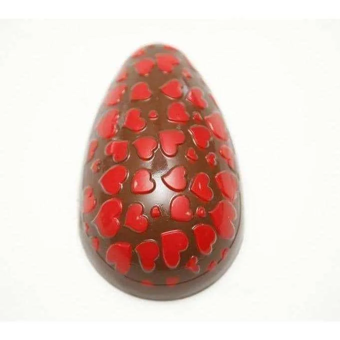 Heart Textured Easter Egg Chocolate Mold (250g Shell)