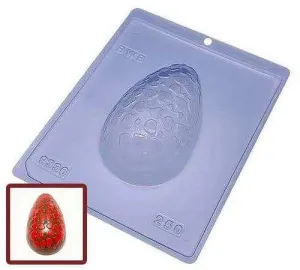 Heart Textured Easter Egg Chocolate Mold (250g Shell)