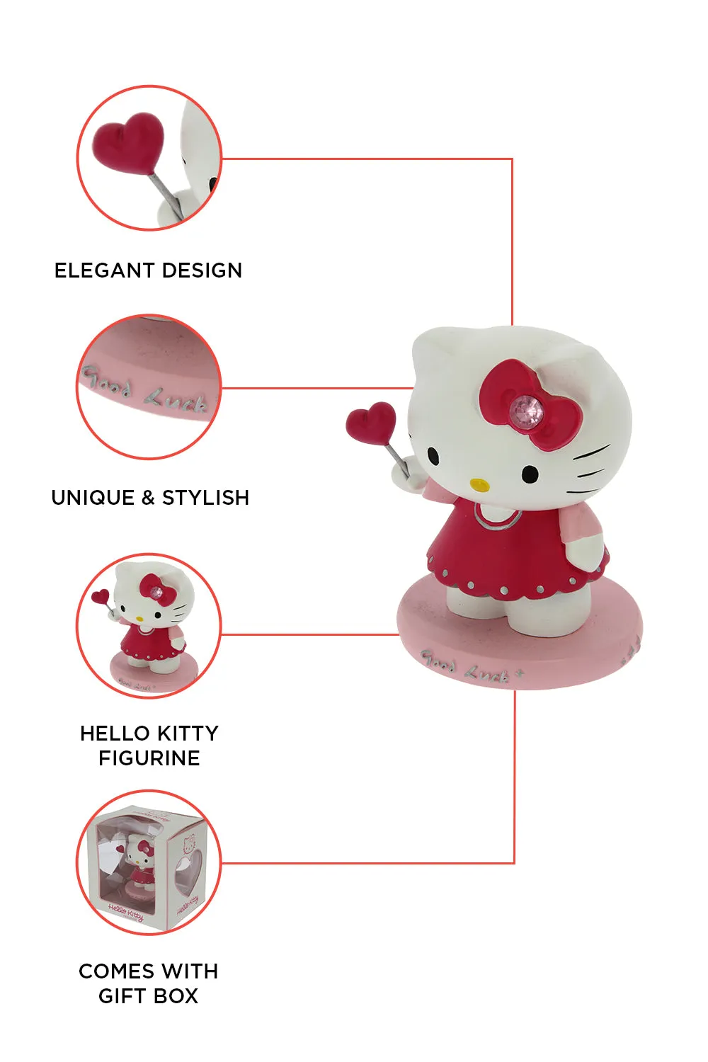 Charming Ceramic Hello Kitty Good Luck Figurine