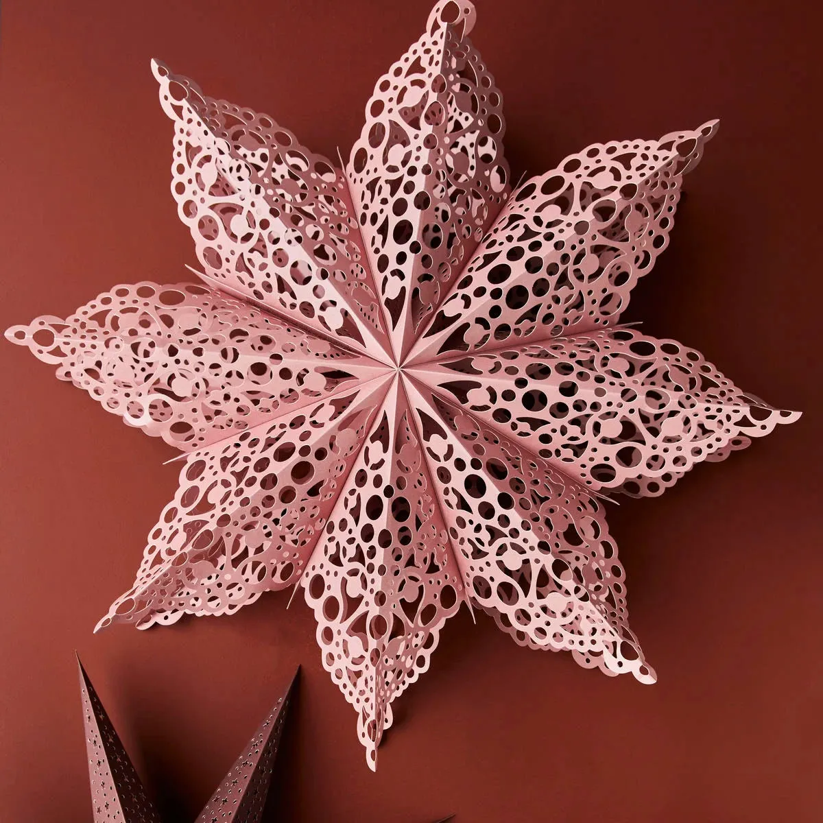 House Doctor Clip Paper Star (60cm) in Dusty Rose | Can Be Used With Light