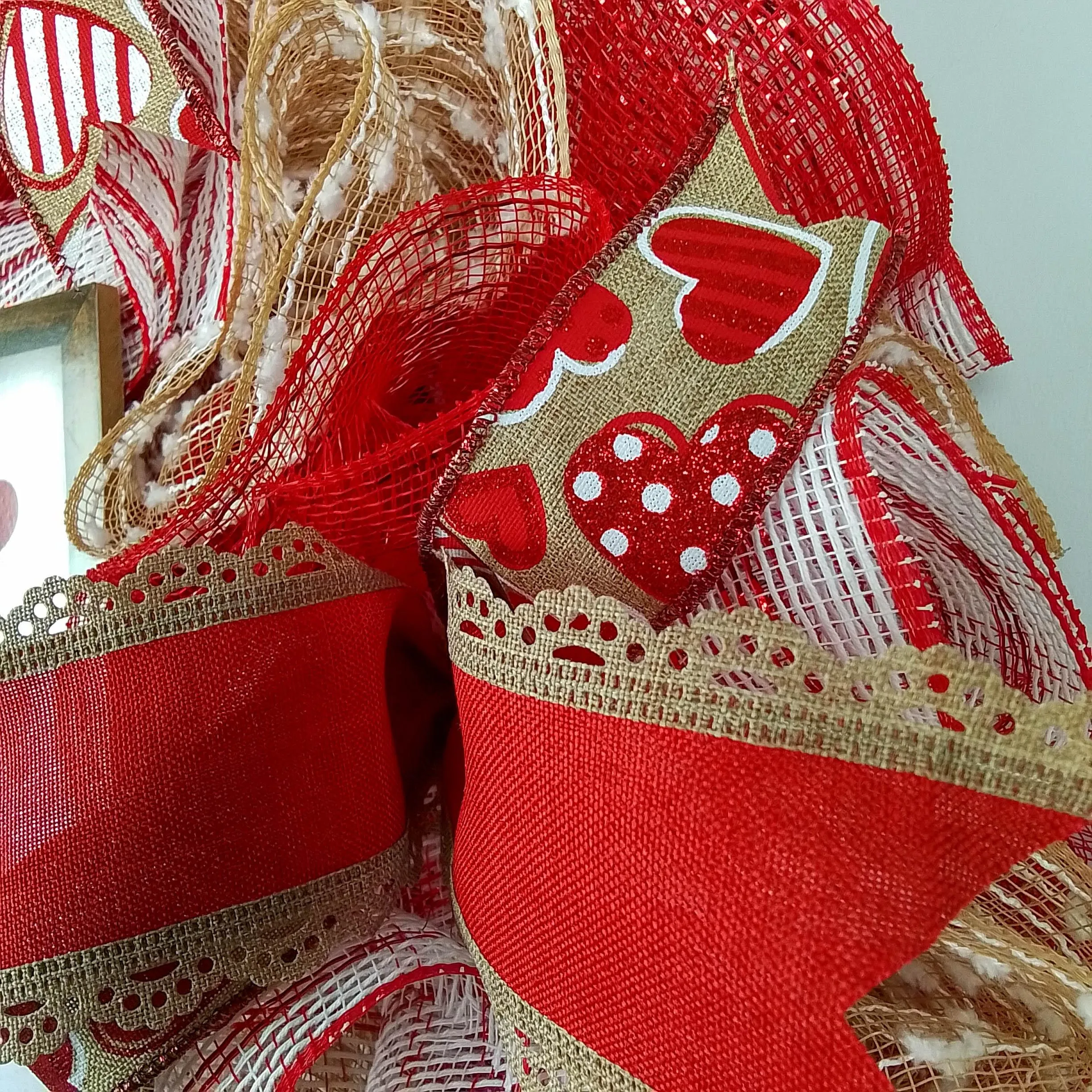 I Have Found the One Whom My Soul Loves Valentines Wreath - Valentine's Day Decor - Red White Jute Door Decorations