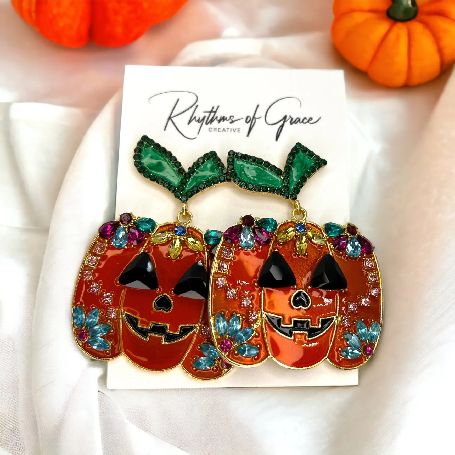 Jack-o-lantern Earrings - Halloween Earrings, Pumpkin Earrings, Halloween Accessories, Halloween Earrings, Jackolantern Earrings, Trick or Treat